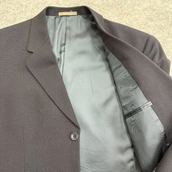 Calvin Klein Blazer Jacket Men's 3 Button Single Breasted 100%Wool Blue Gray 38S